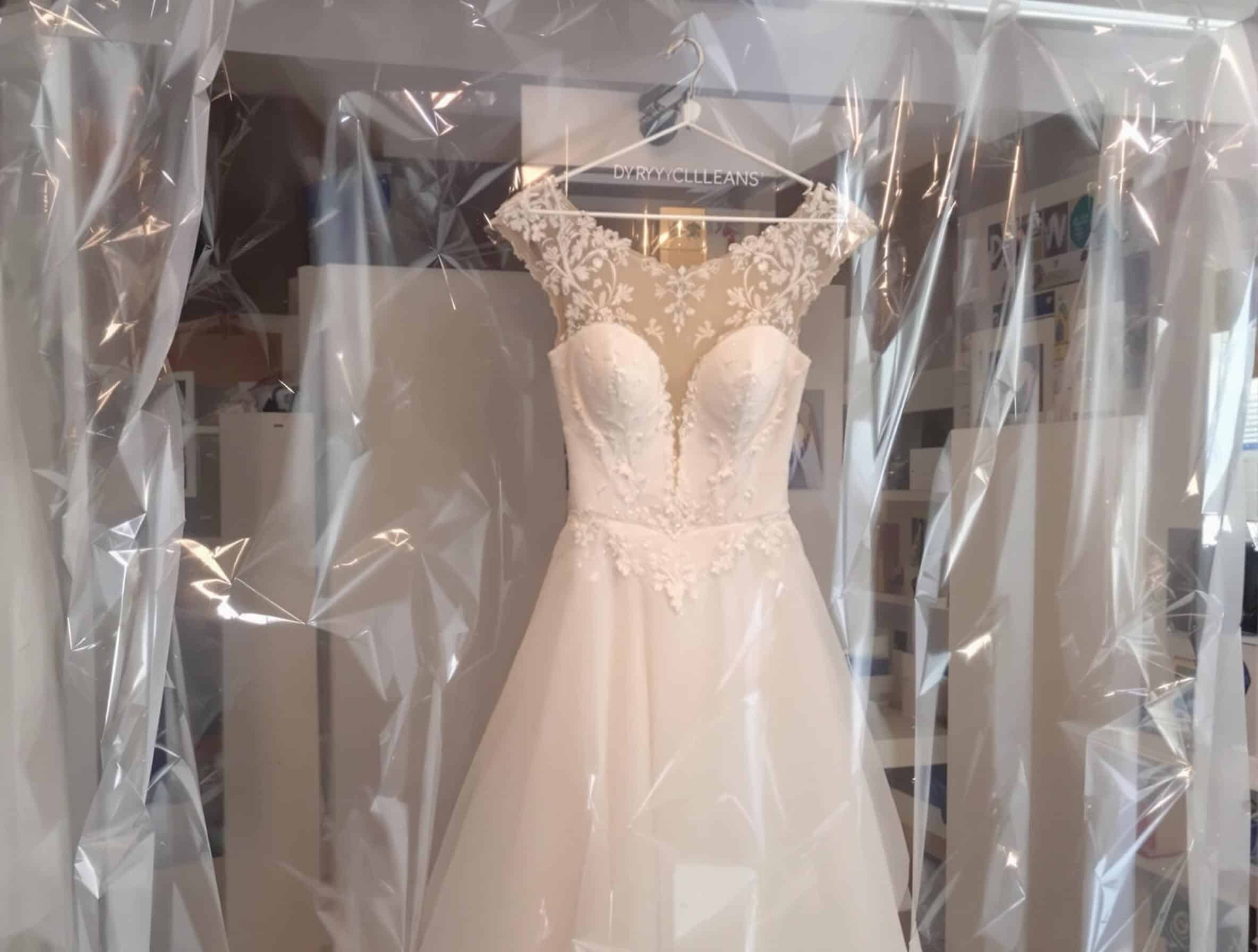 Preserved wedding gown after professional dry cleaning and boxing at Bims Laundry Cafe.